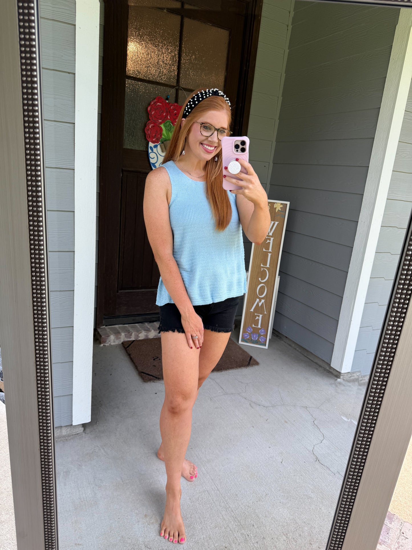 Blue Sweater Tank