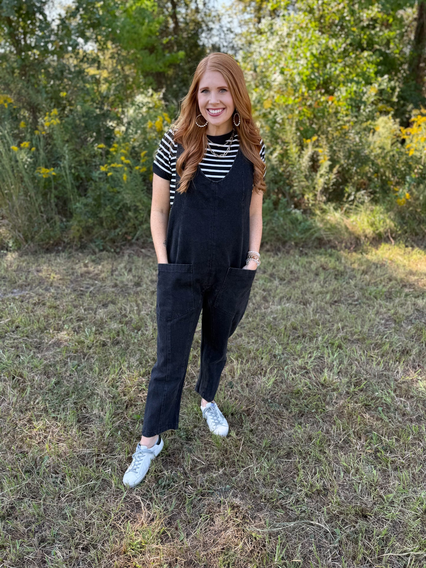 Black & White Striped Short Sleeve Top