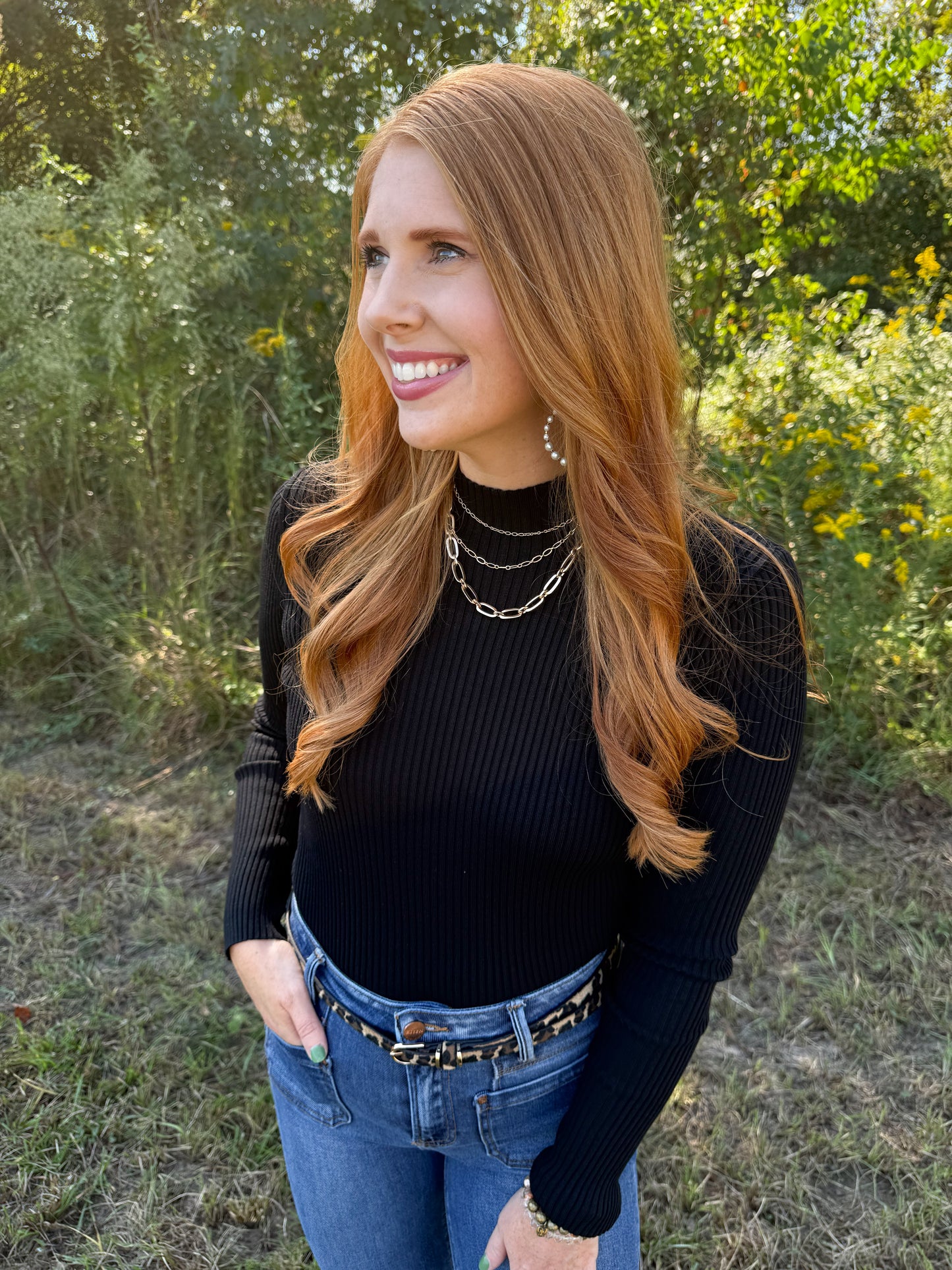 Mock Neck Sweater Top