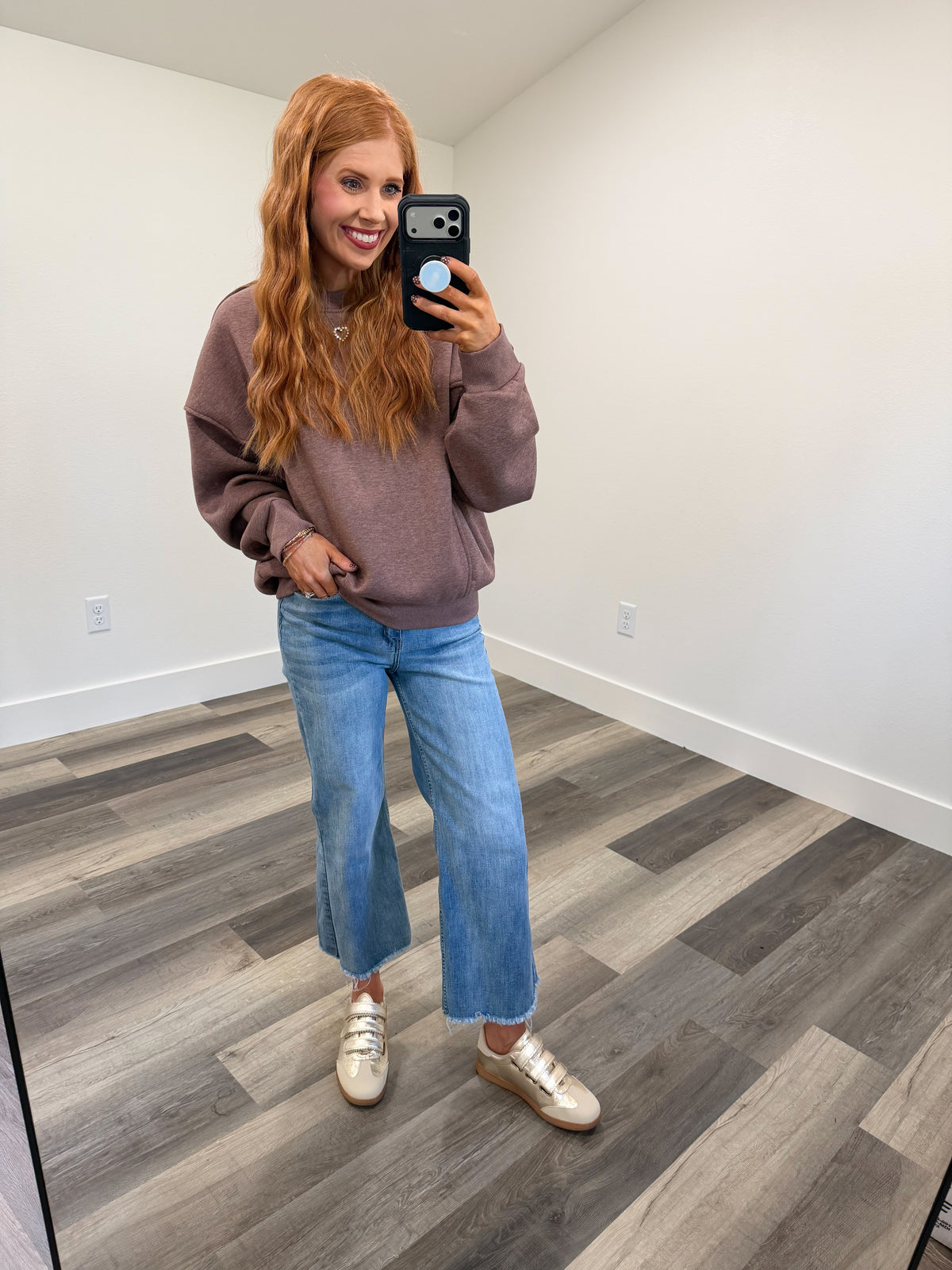 Heather Brown Cozy Sweatshirt