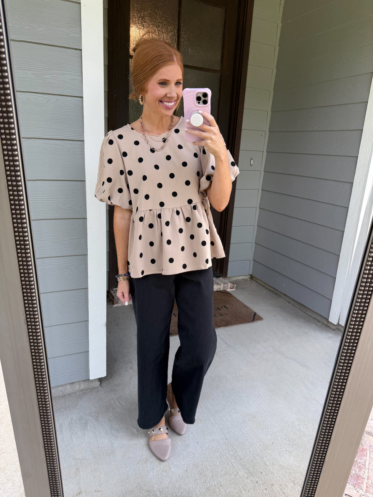The Pearl & Polka Dot Top