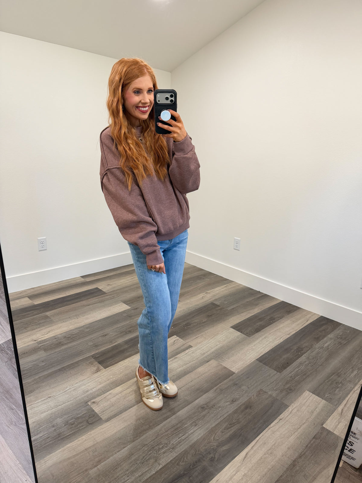 Heather Brown Cozy Sweatshirt