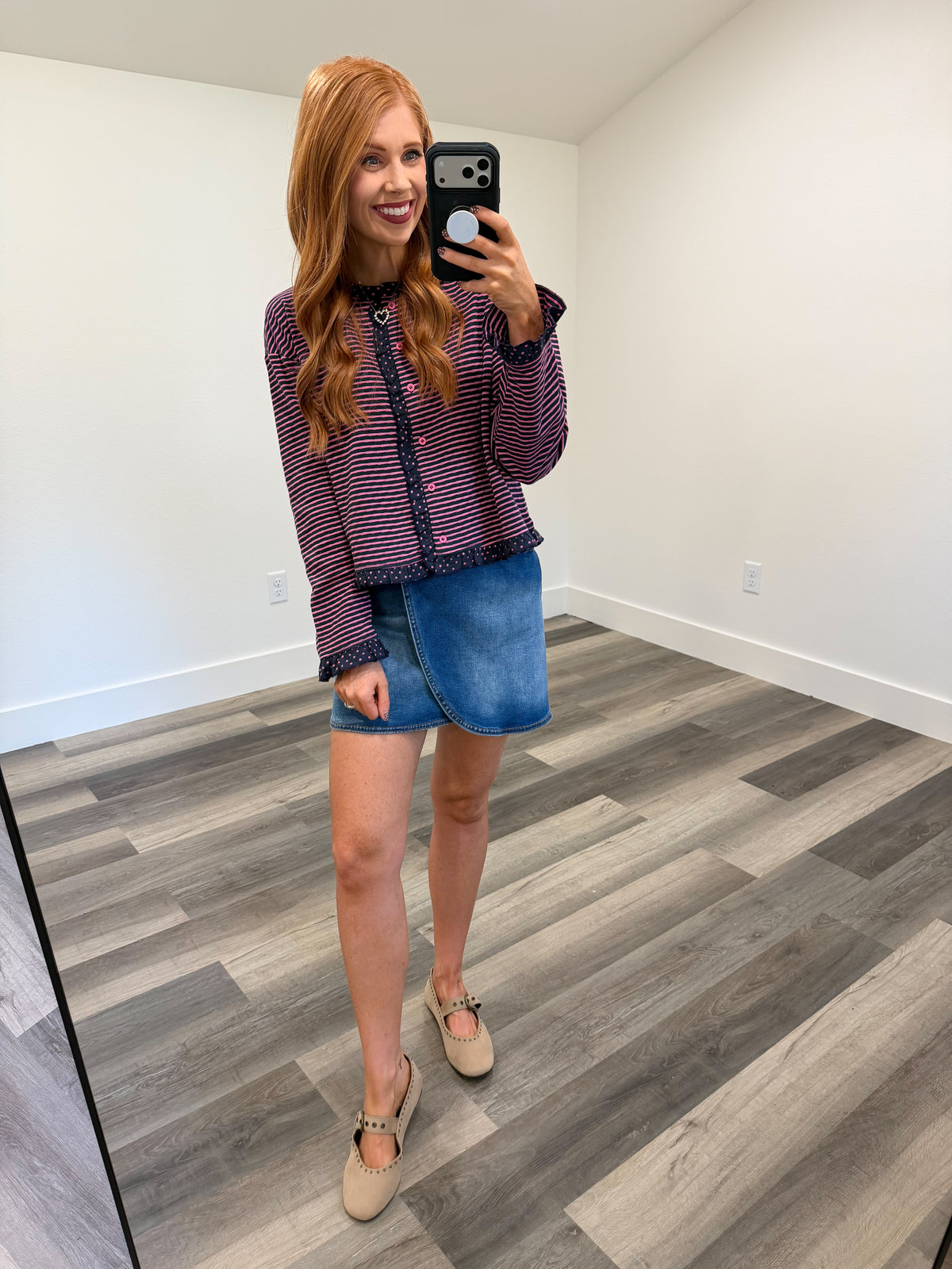 Pink & Navy Darling Cardigan