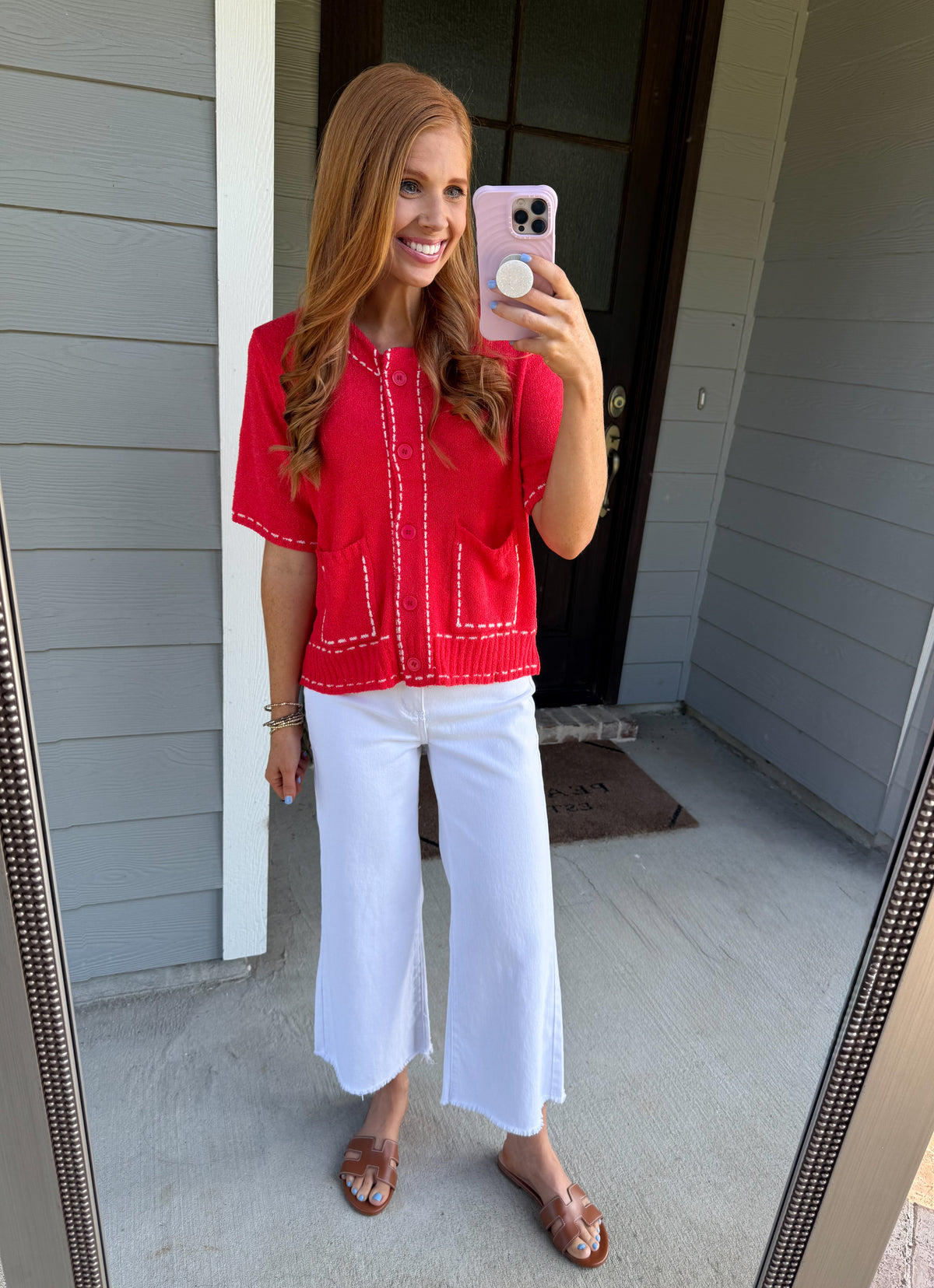 Cherry Stitch Lightweight Top