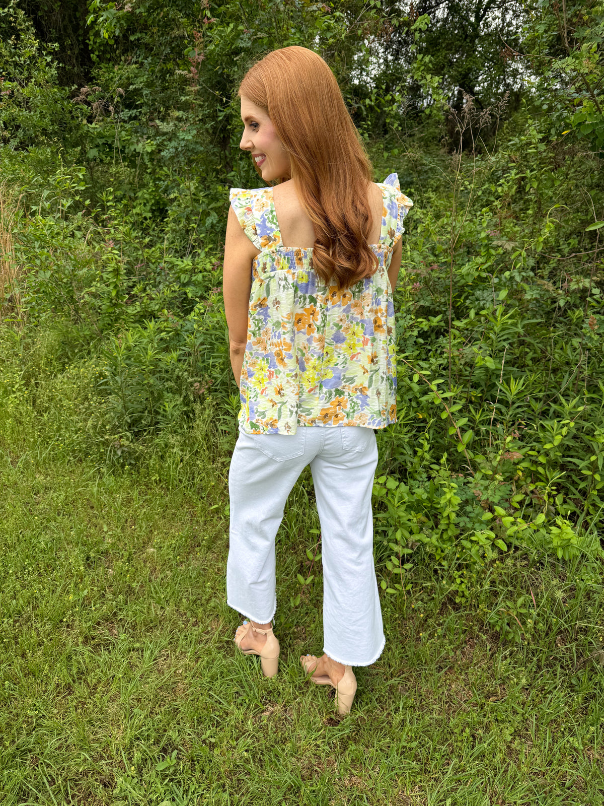 Lavender Floral Printed Top