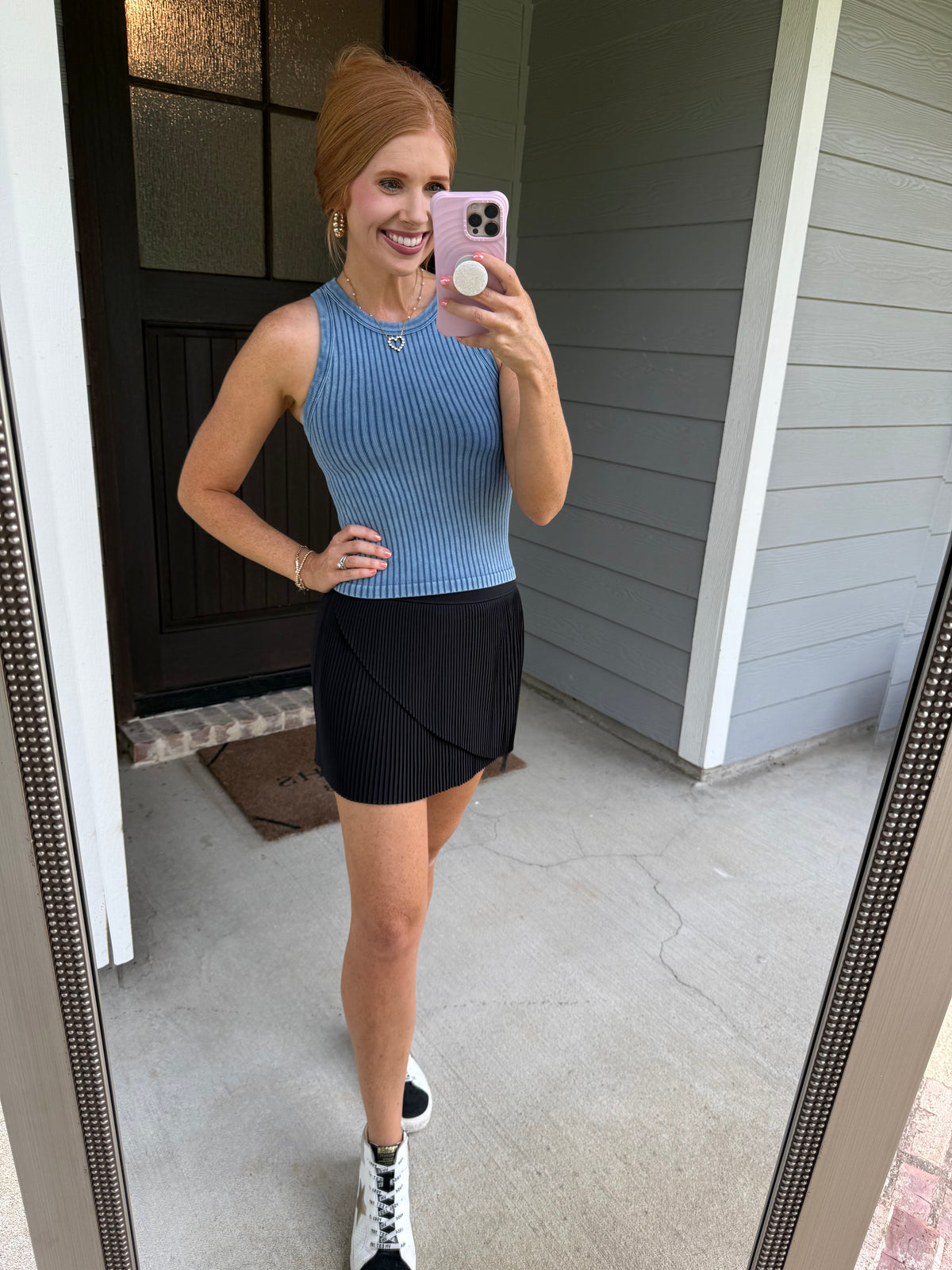 Weekend Favorite Tank-Dusty Blue