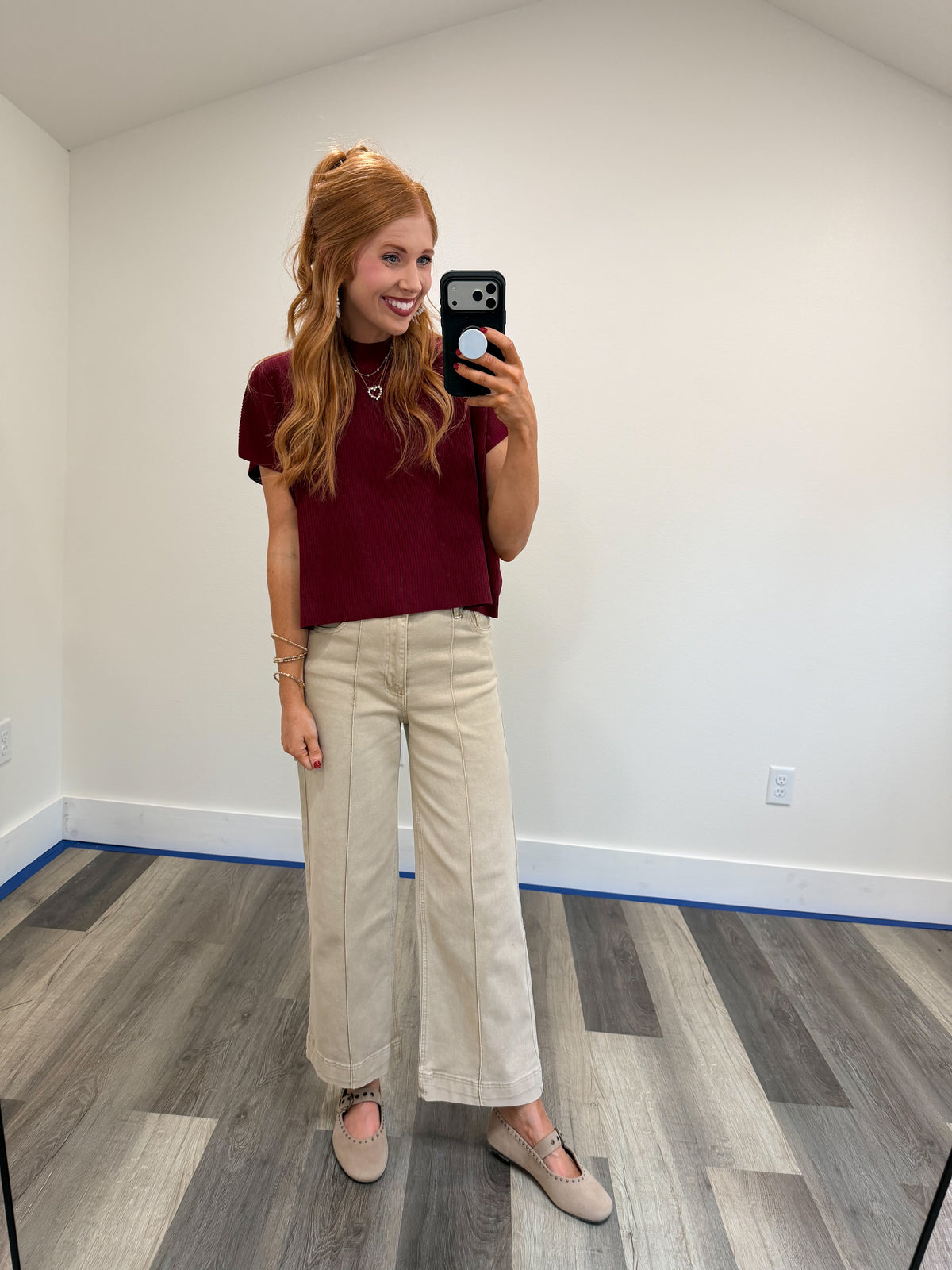Zenana Viral High Rise Pintuck Pant-Ash Mocha