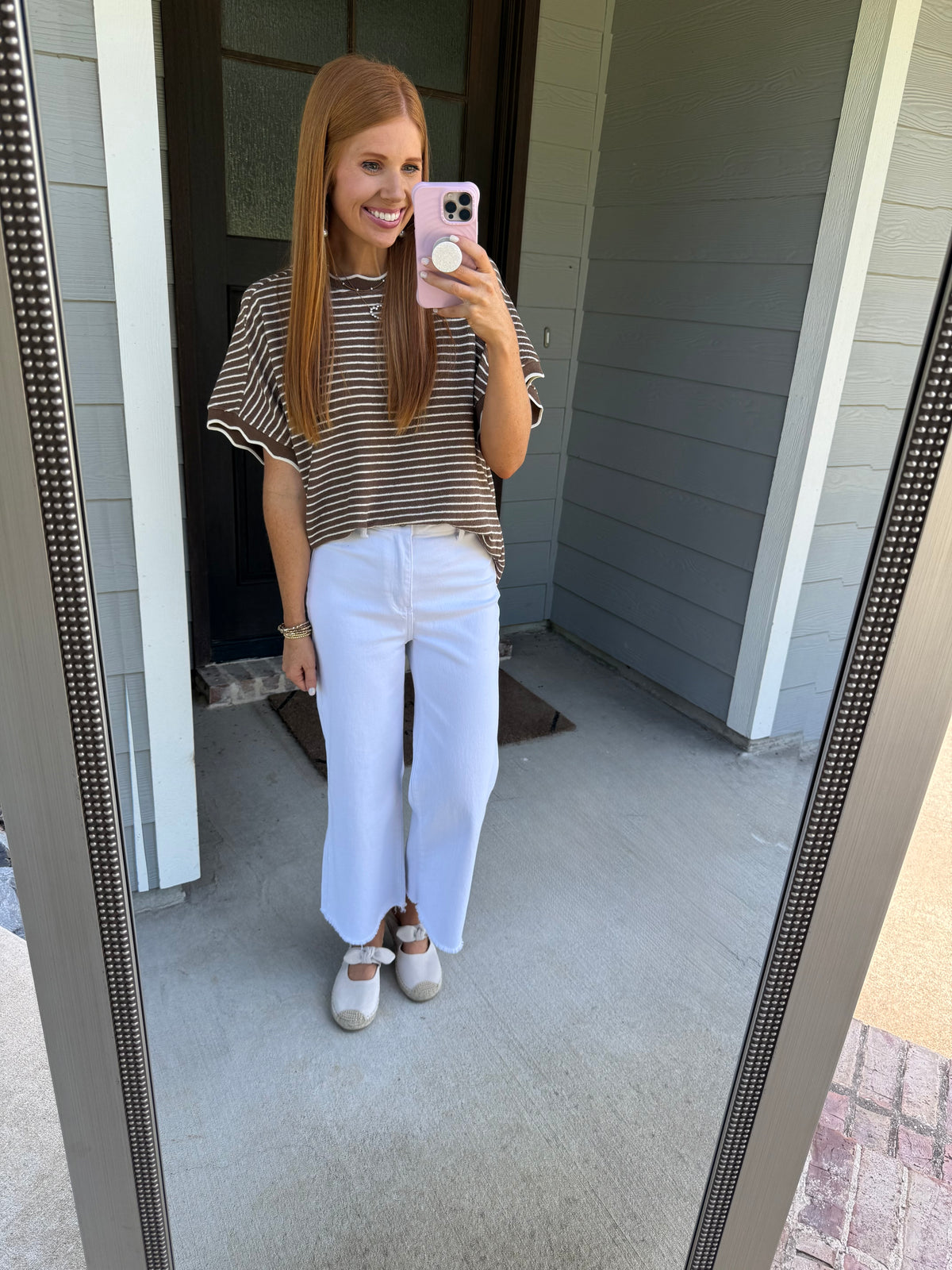 Scallop & Stripes Top