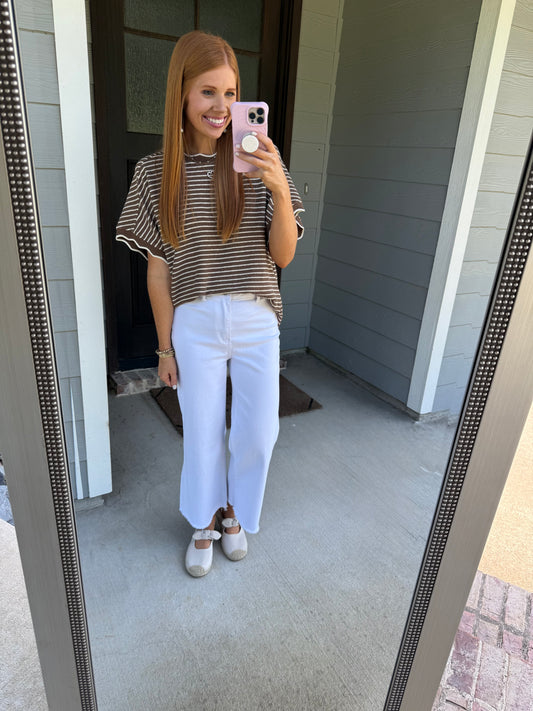 Scallop & Stripes Top