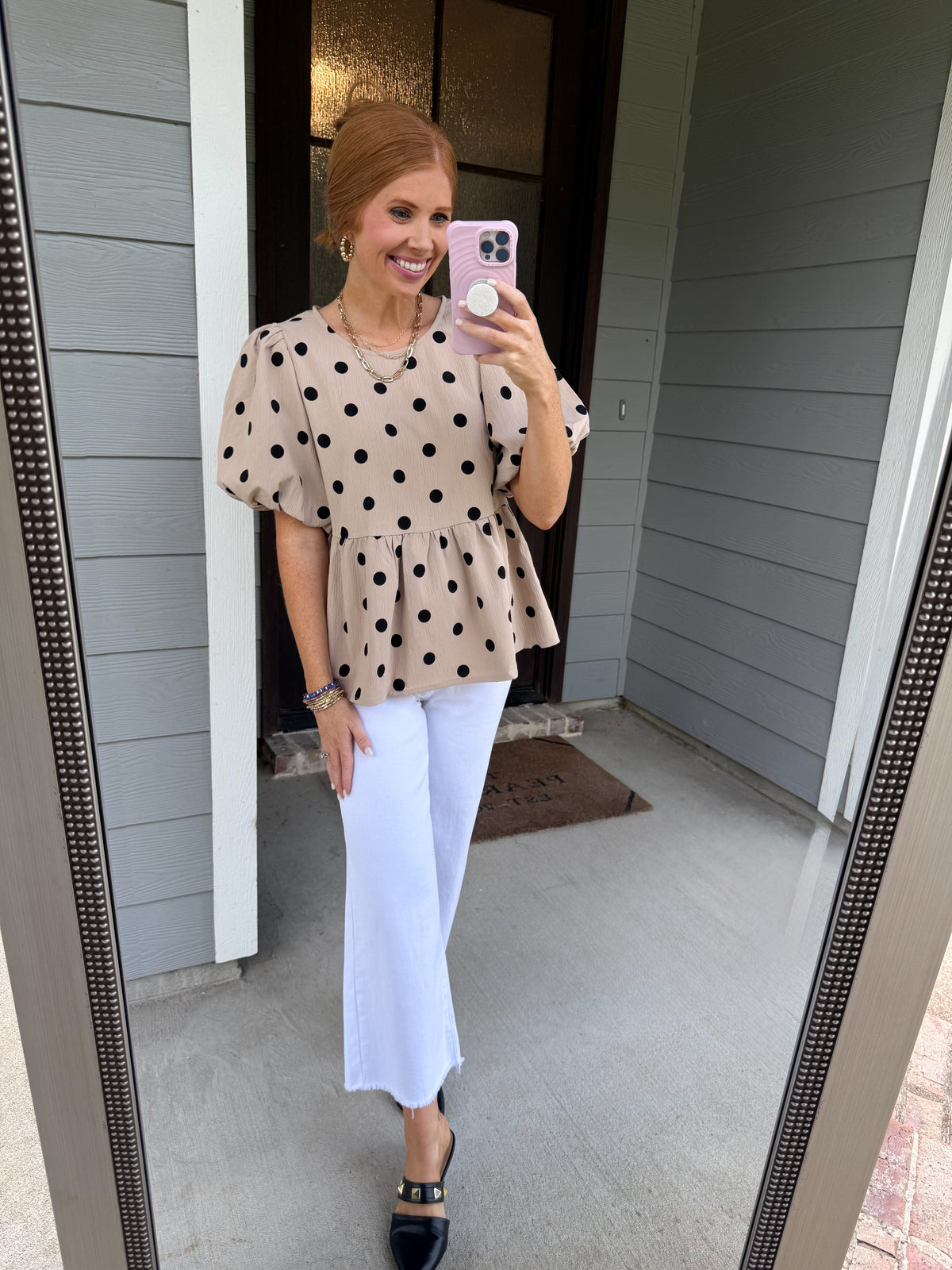 The Pearl & Polka Dot Top