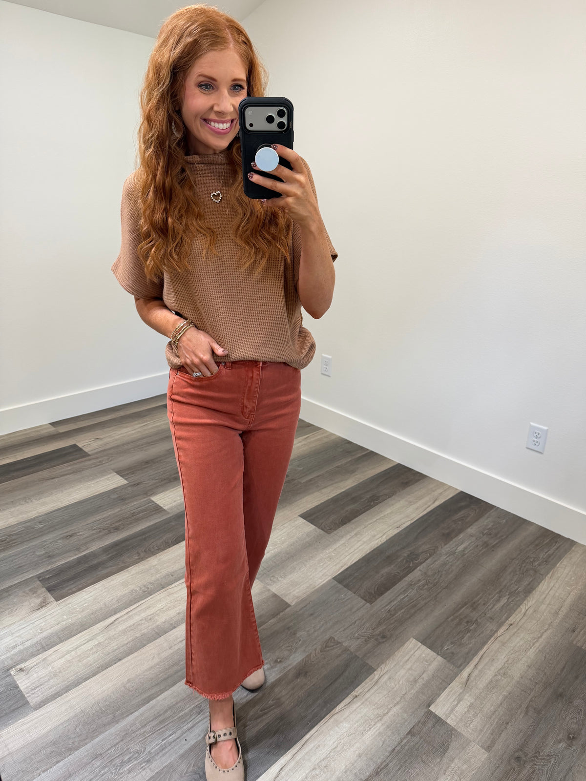 Viral Zenana High Waisted Pants- Rust