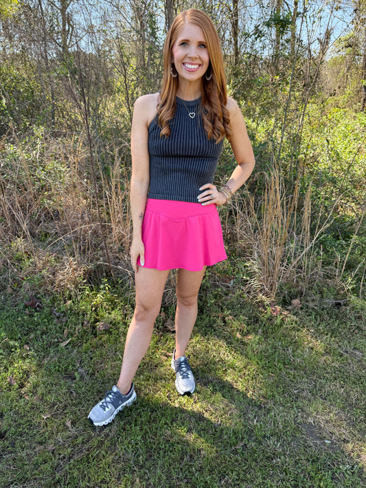 Women's Tennis Skort-Pink