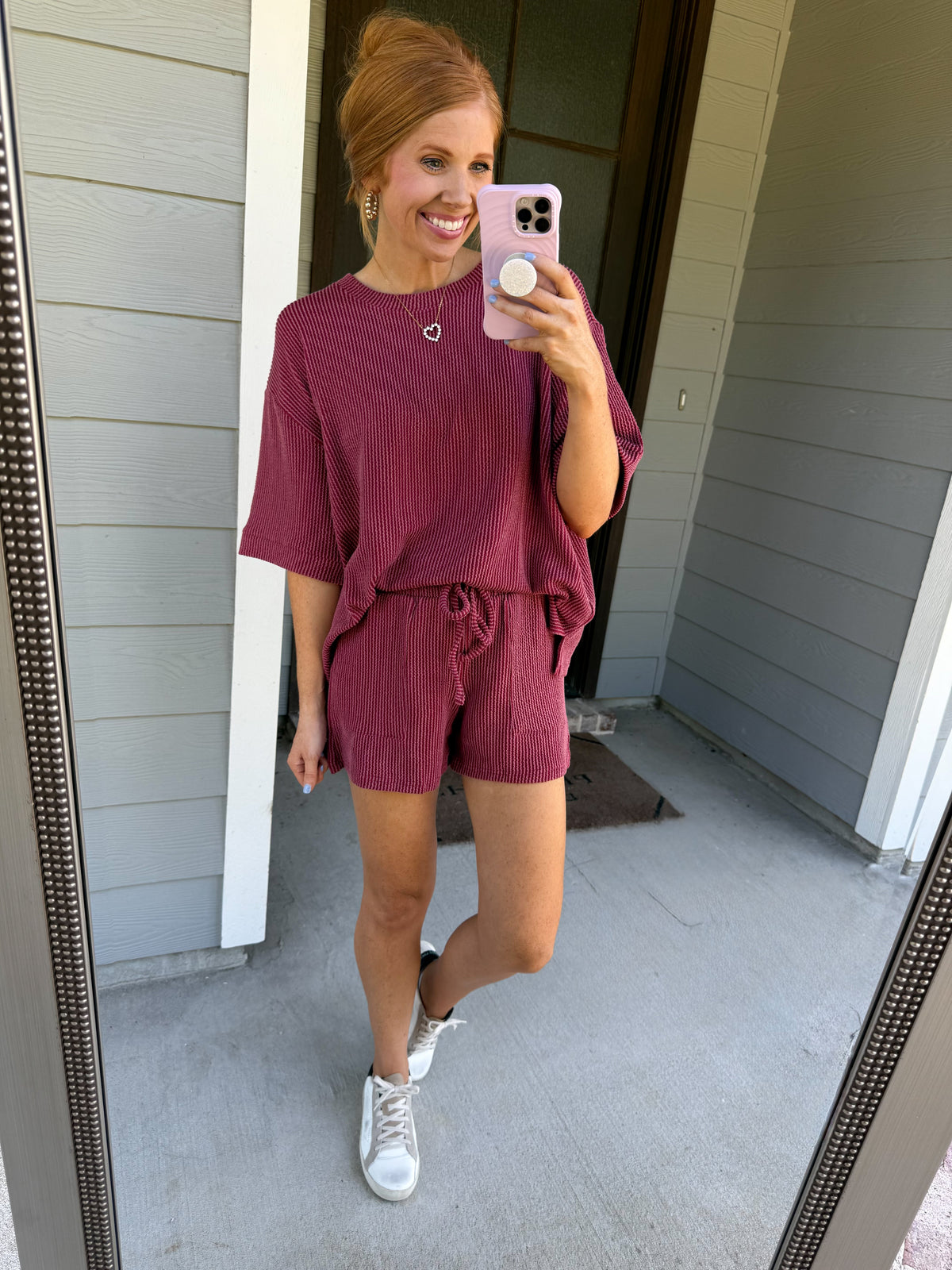 Ribbed & Ready Set-Burgundy