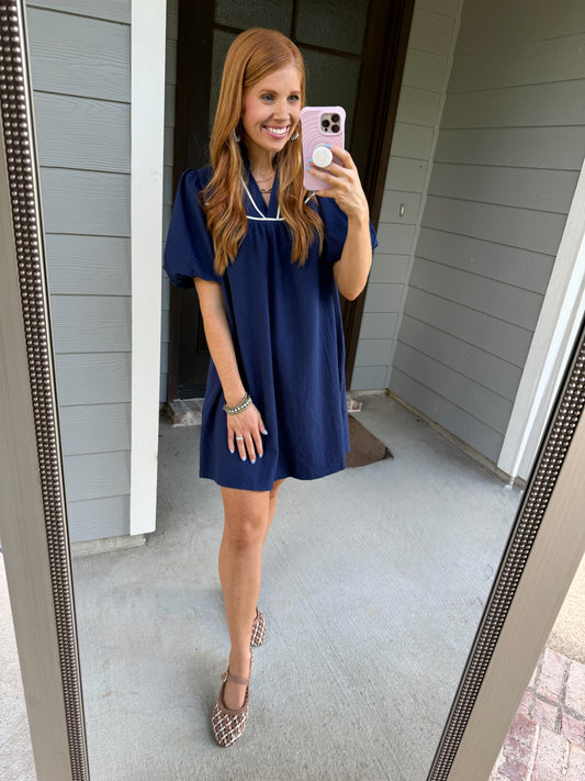 Navy Classic Dress
