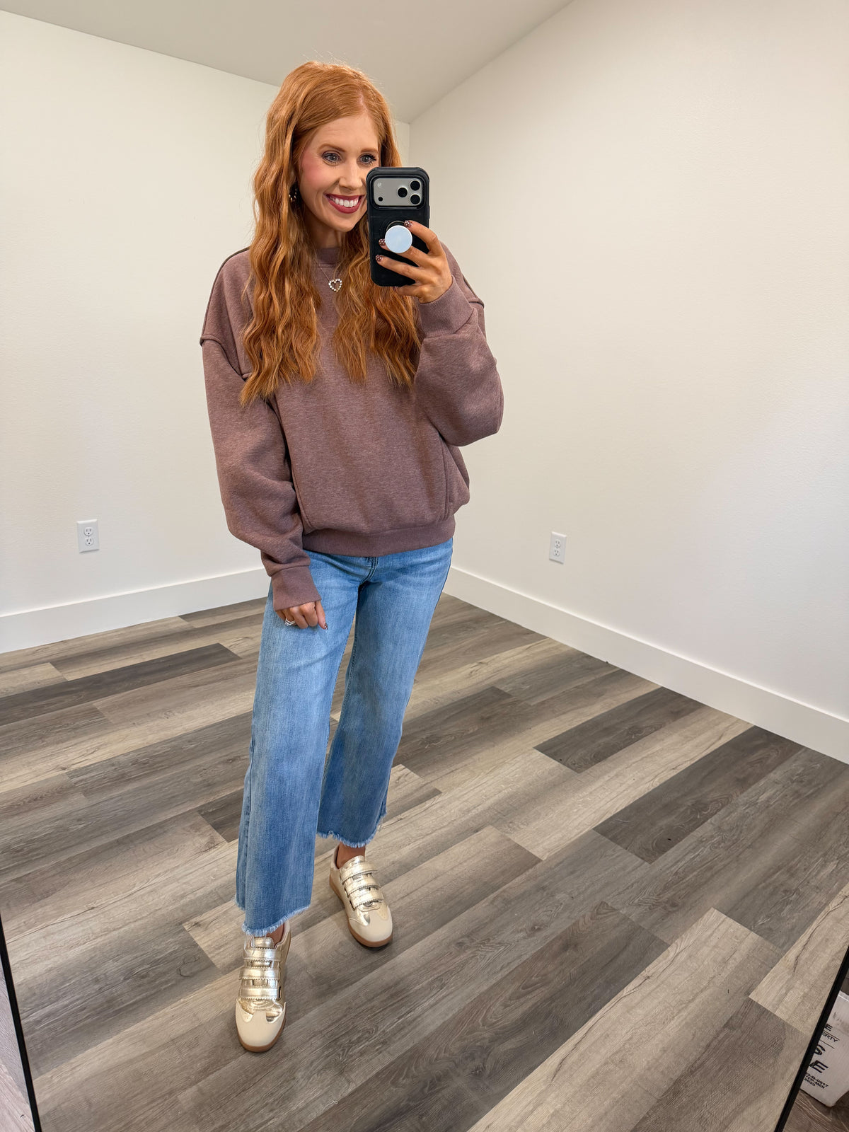 Heather Brown Cozy Sweatshirt
