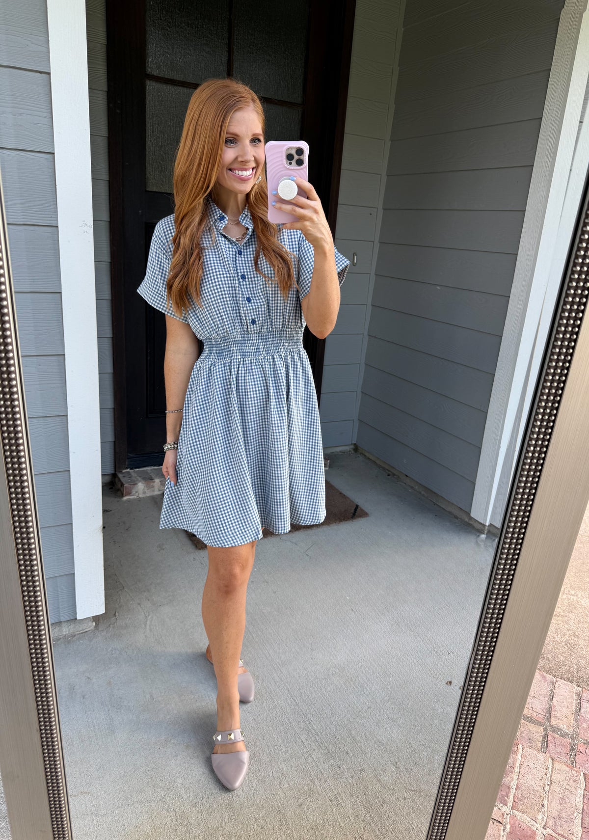 Blue Gingham Darling Dress