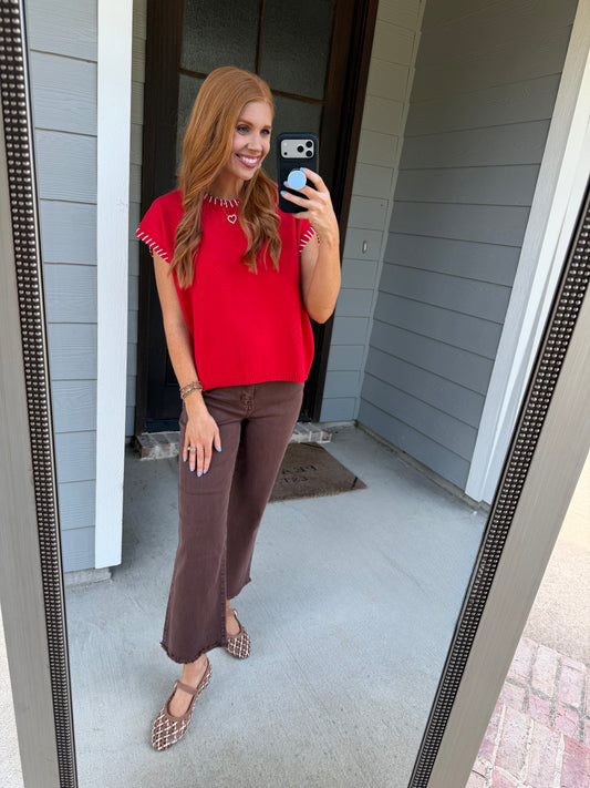 Red Trim Top