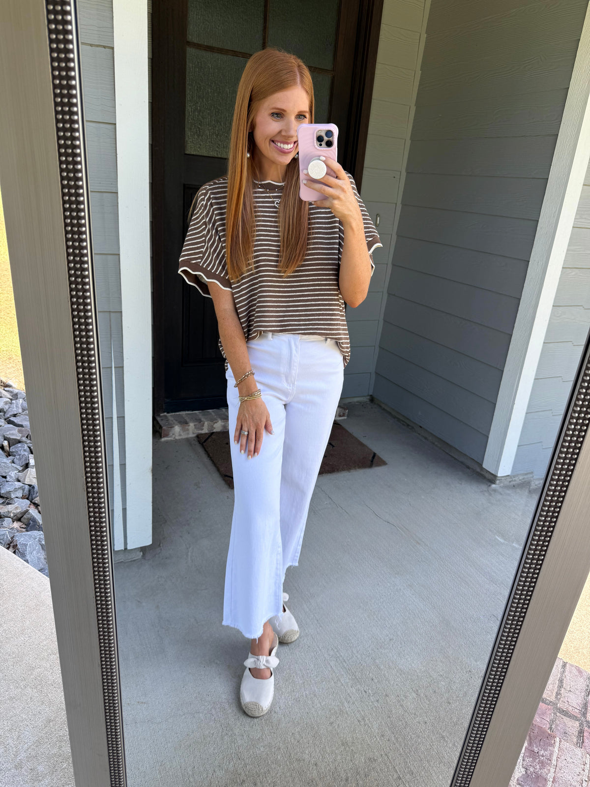 Scallop & Stripes Top