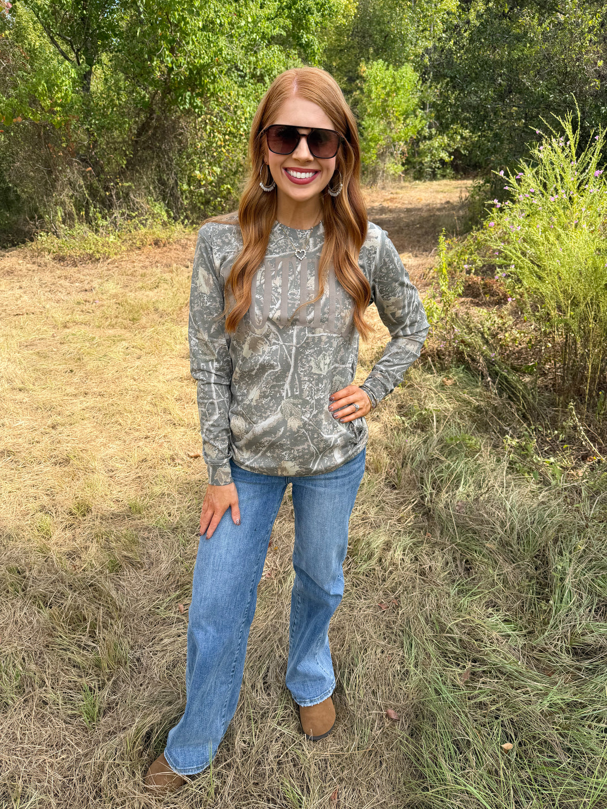 Camo Mother Long Sleeve Top