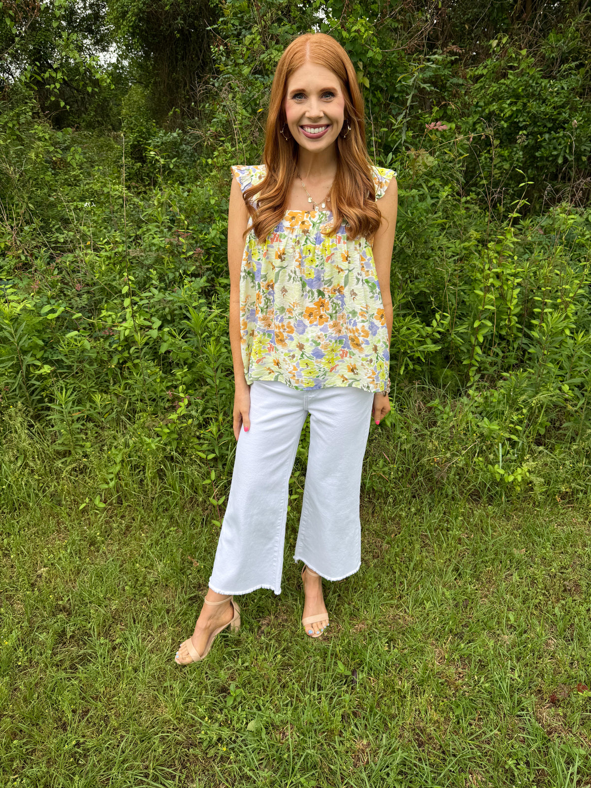 Lavender Floral Printed Top