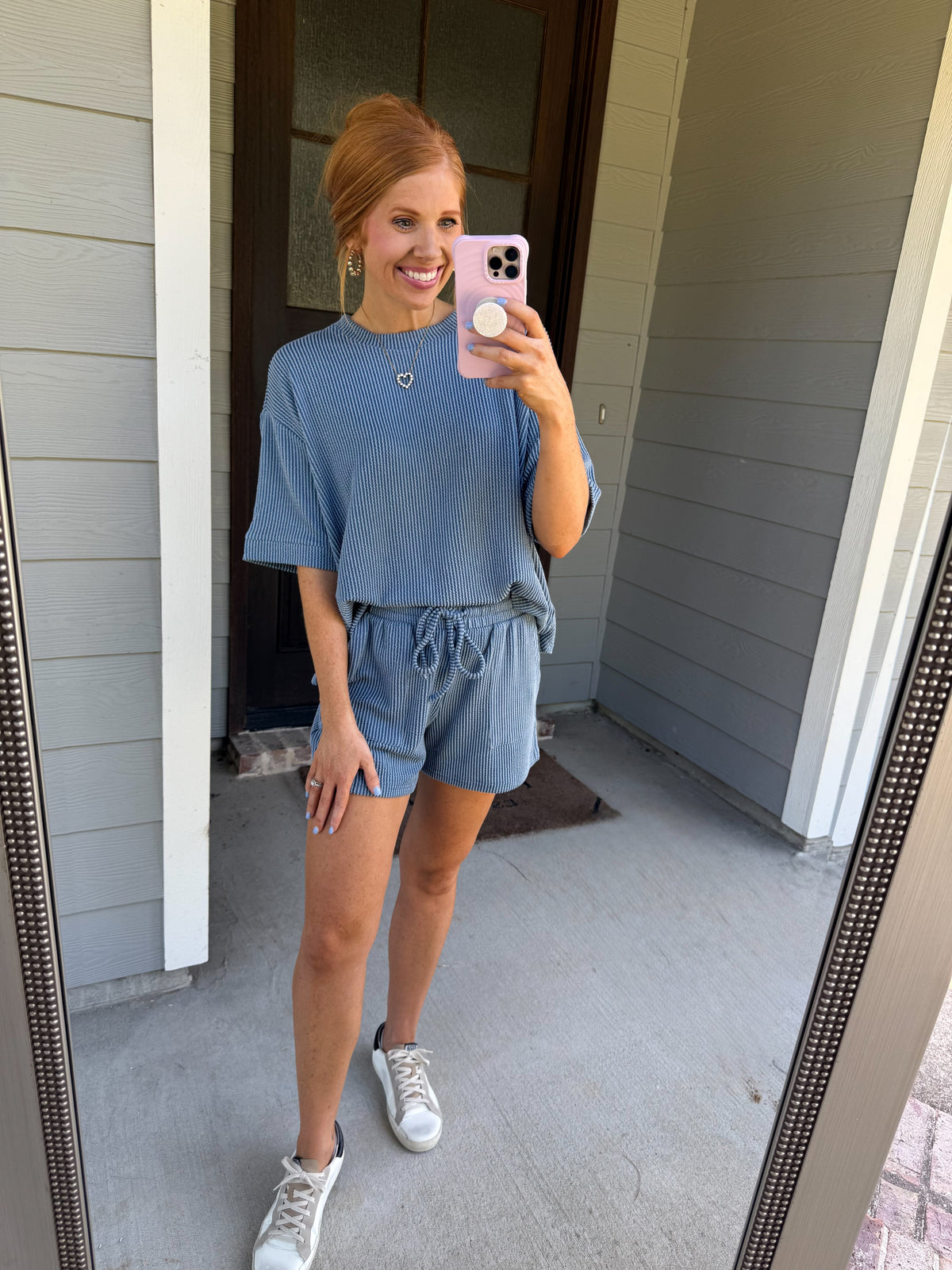 Ribbed & Ready Set-Dusty Blue