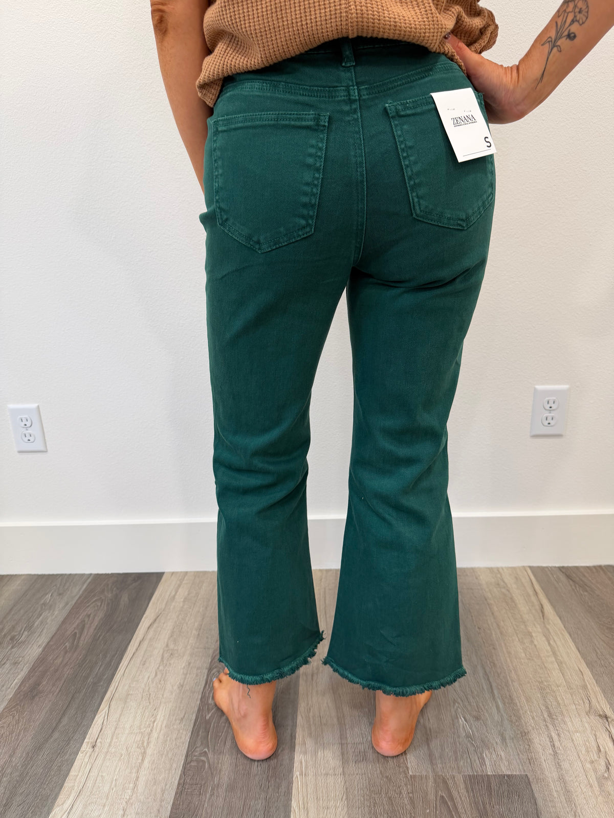 Viral Zenana High Waisted Pants- Hunter Green