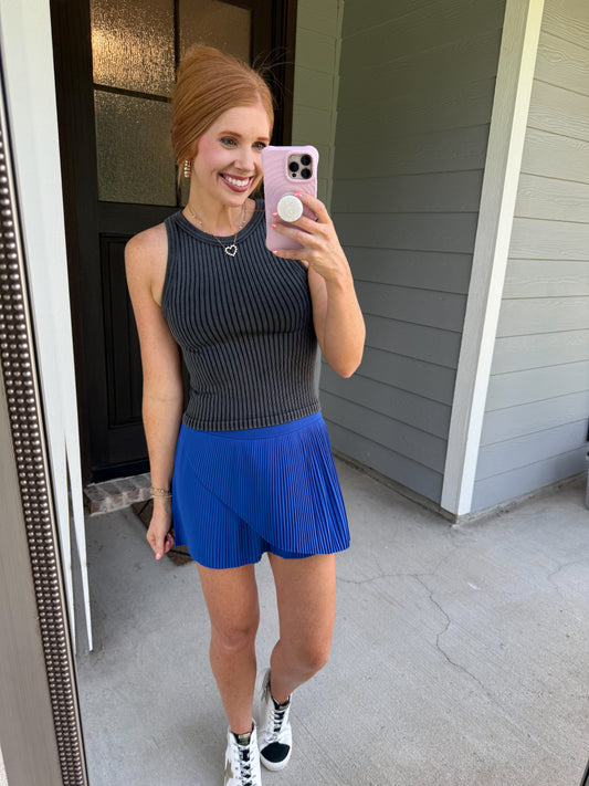 On The Go Skort-Royal Blue