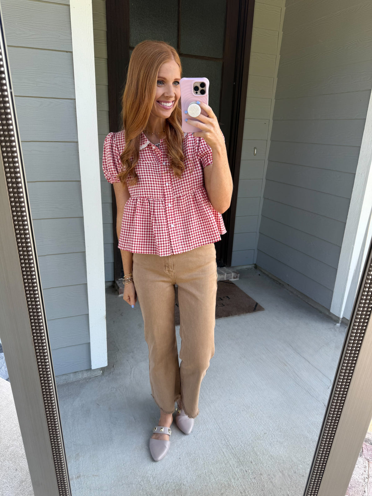 Gingham Darling Top