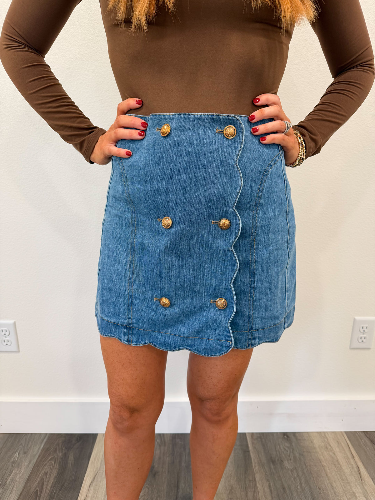 Golden Hour Denim Skirt
