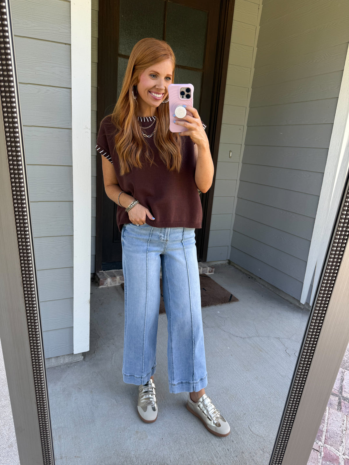 Chocolate Trim Top