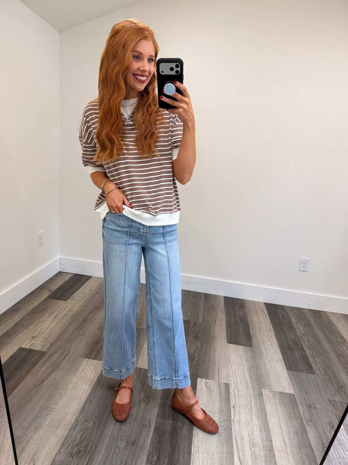 Classic Stripe Top-Mocha