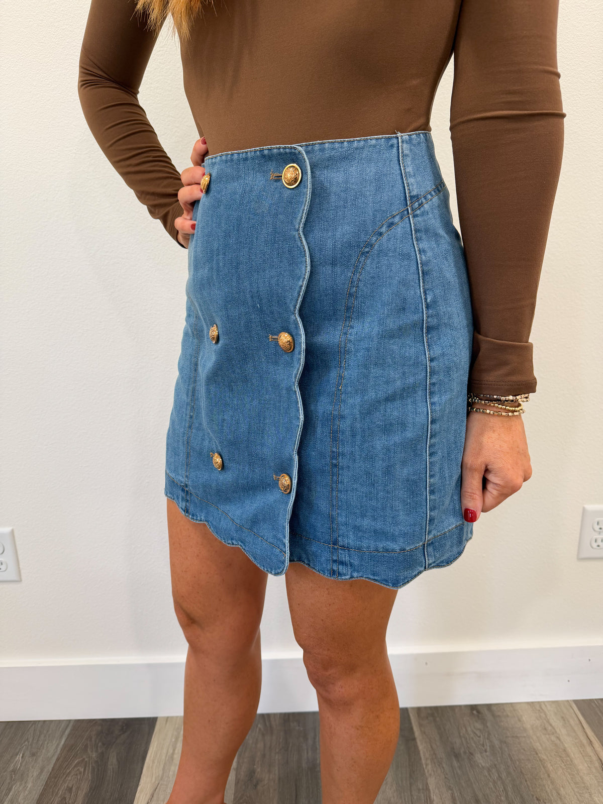 Golden Hour Denim Skirt