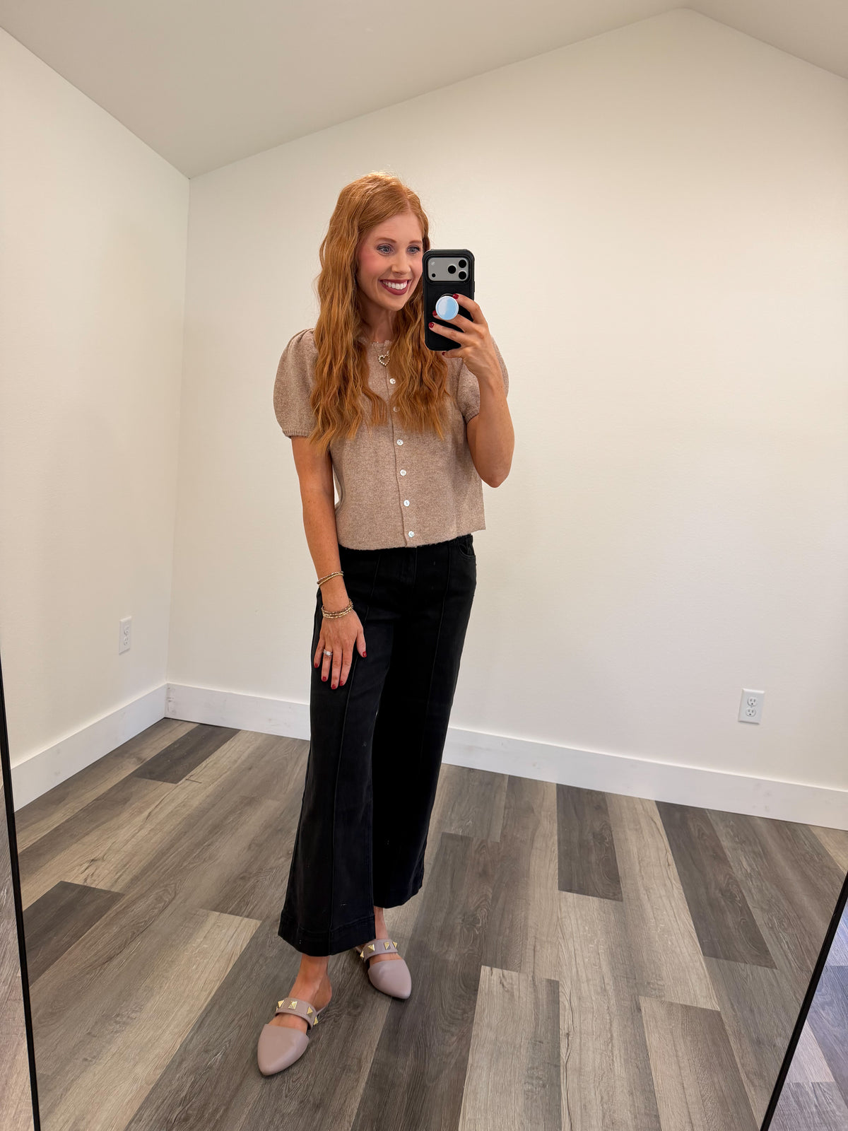 Zenana Viral High Rise Pintuck Pant-Black