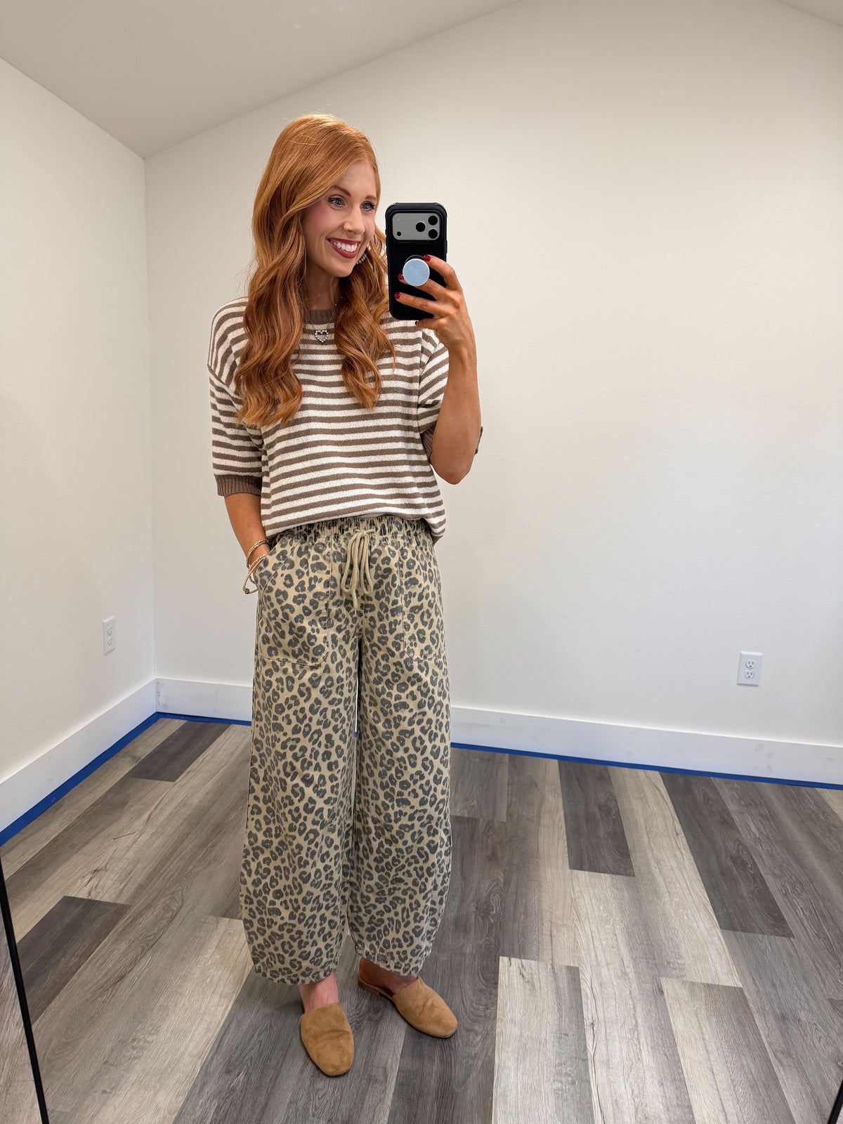 Leopard Drawstring Pants