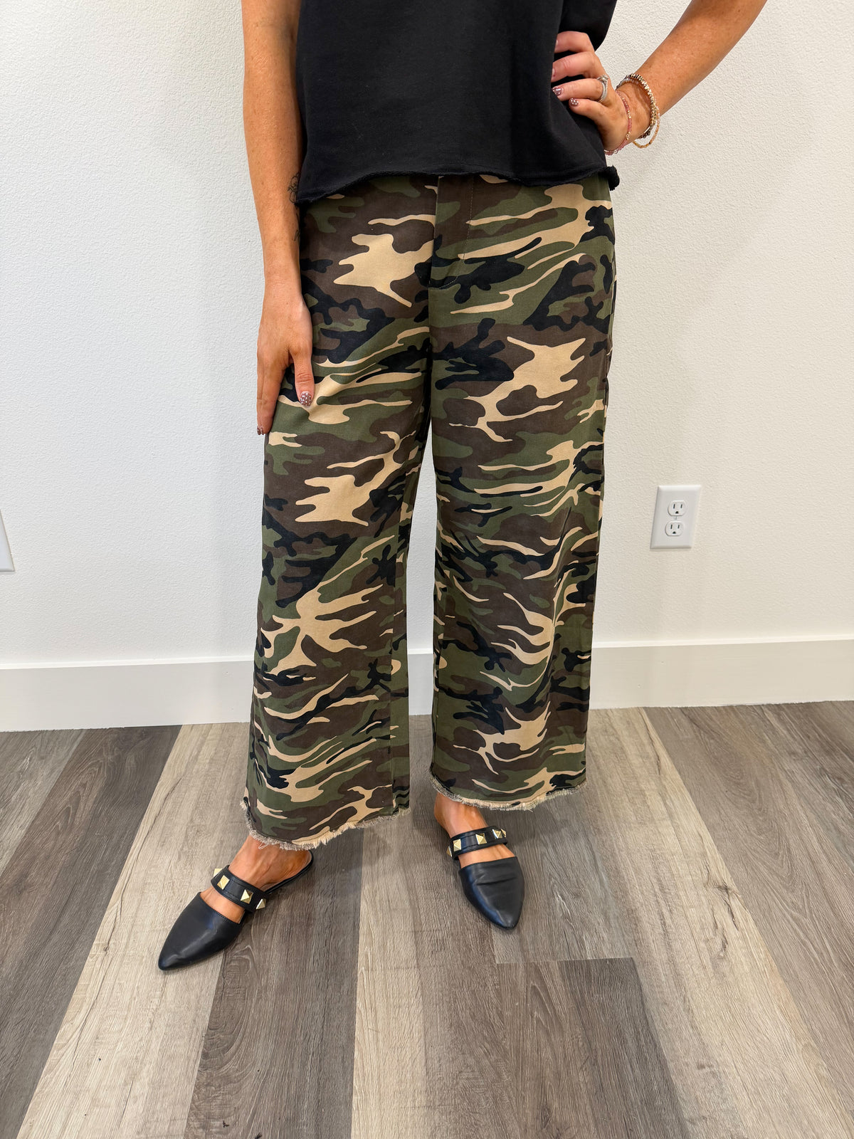 Camo Wide Leg Pants
