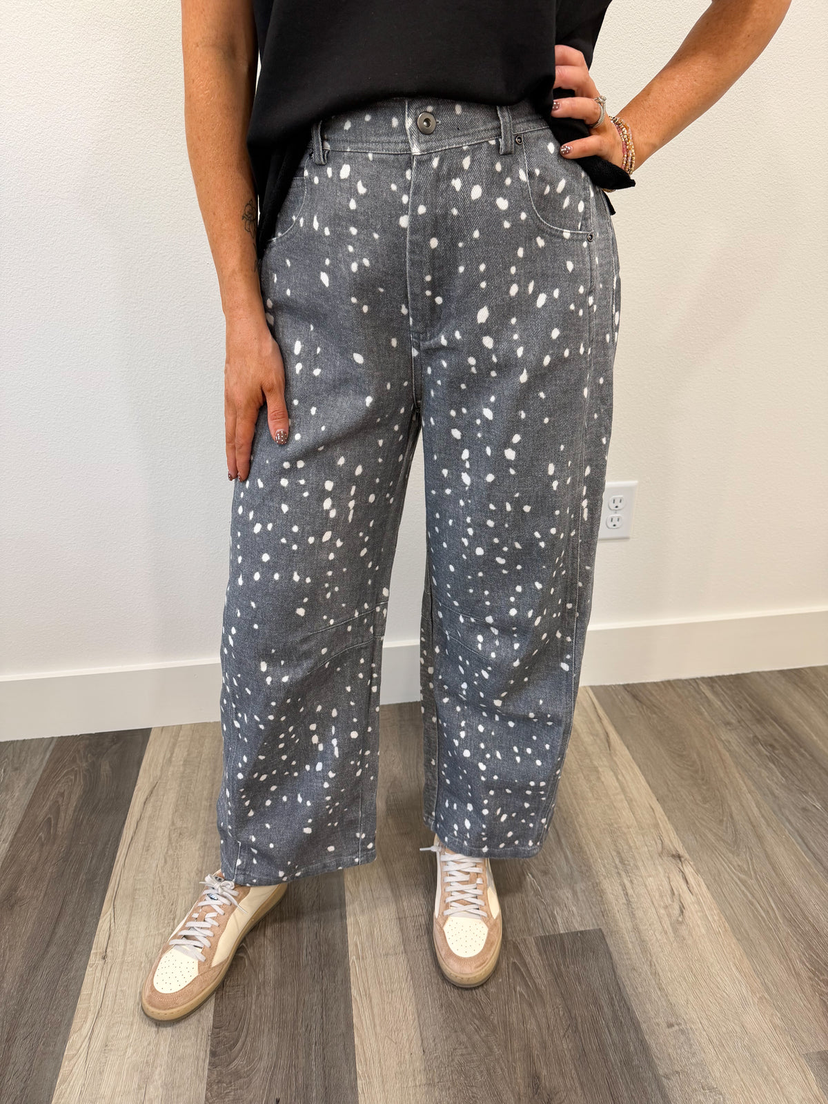 Bambi Print Barrel Pants