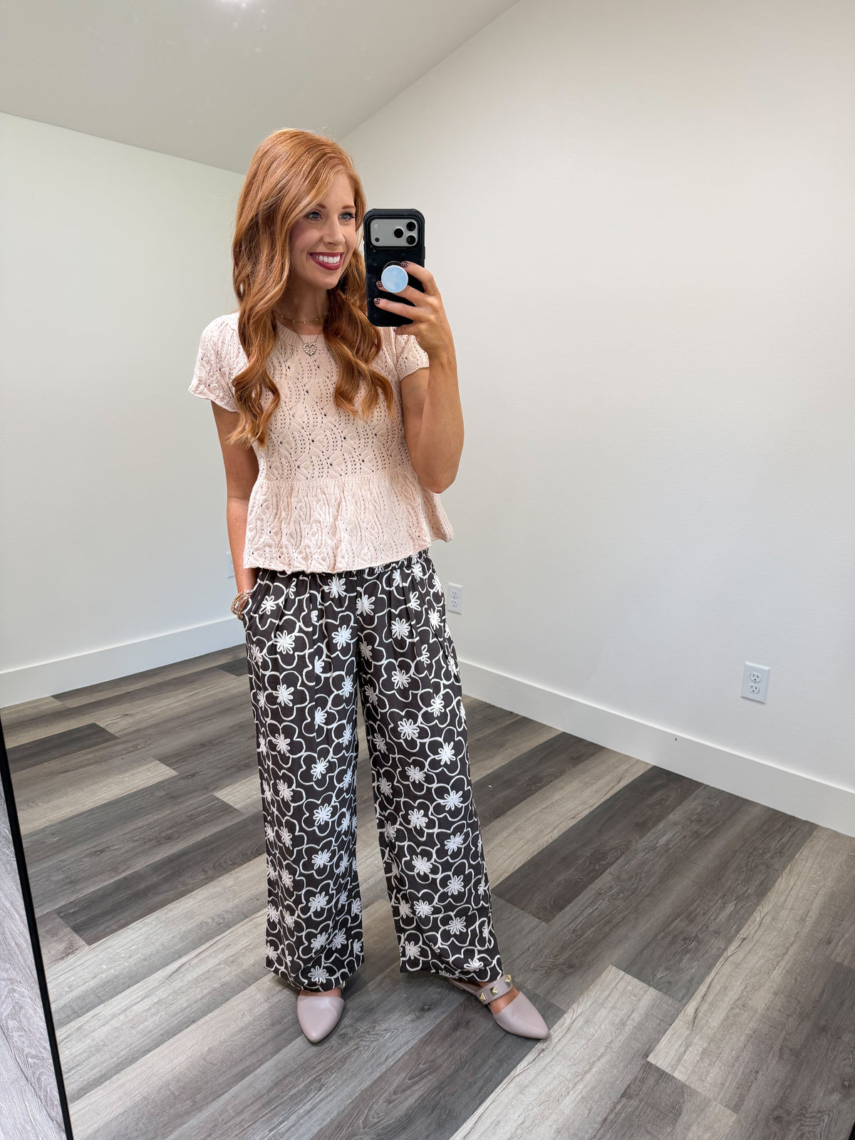 Simply Beige Peplum Top