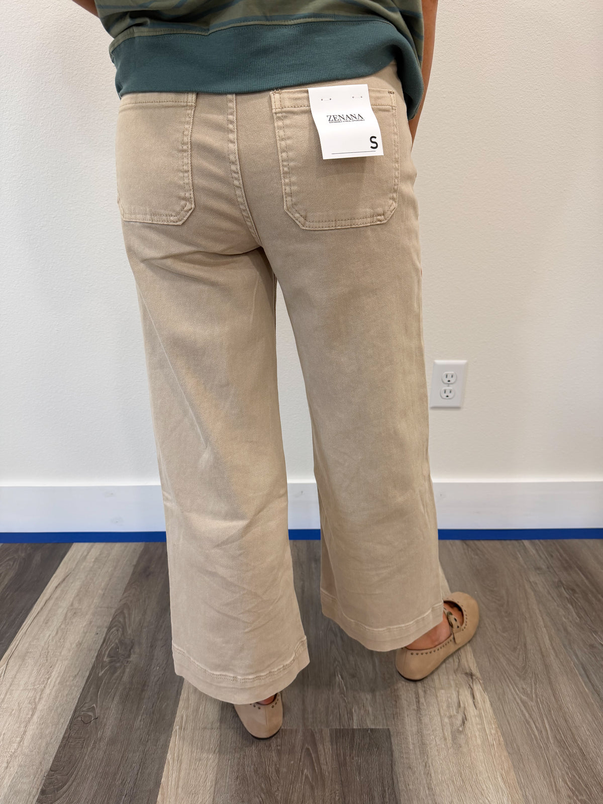 Zenana Viral High Rise Pintuck Pant-Ash Mocha