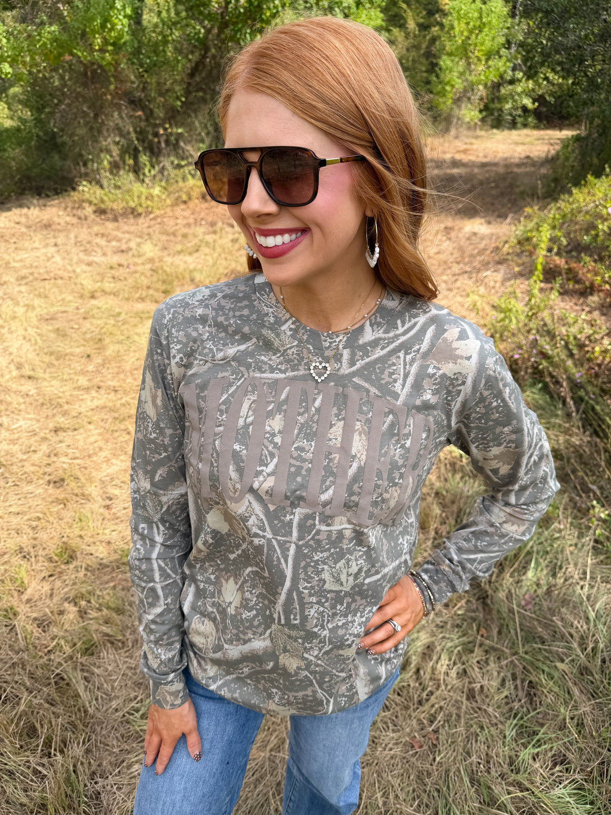 Camo Mother Long Sleeve Top