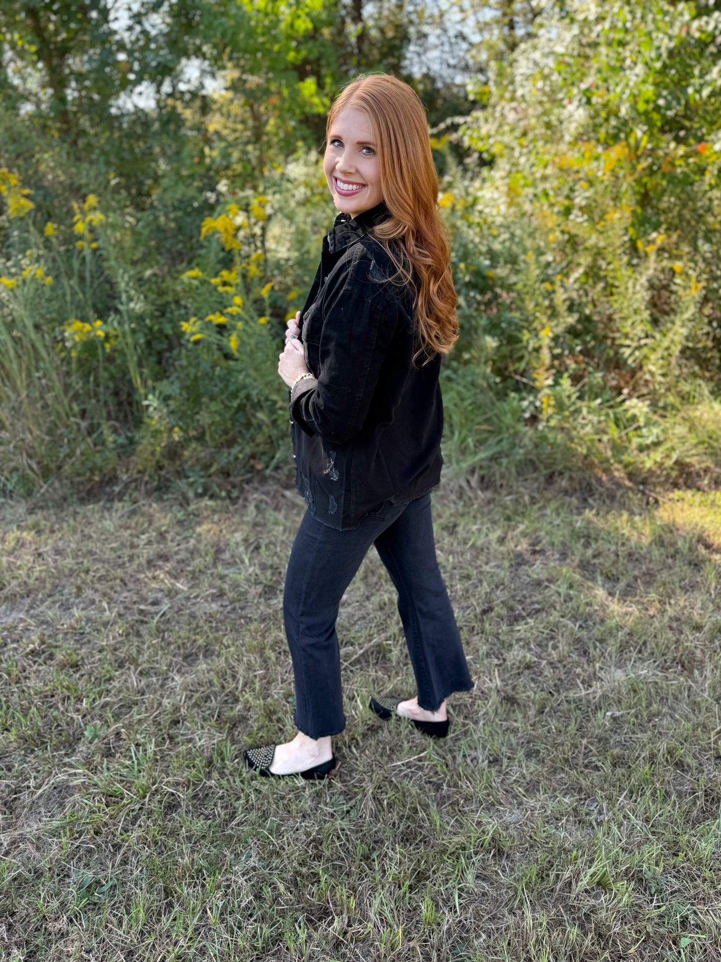 Distressed Oversized Denim Jacket