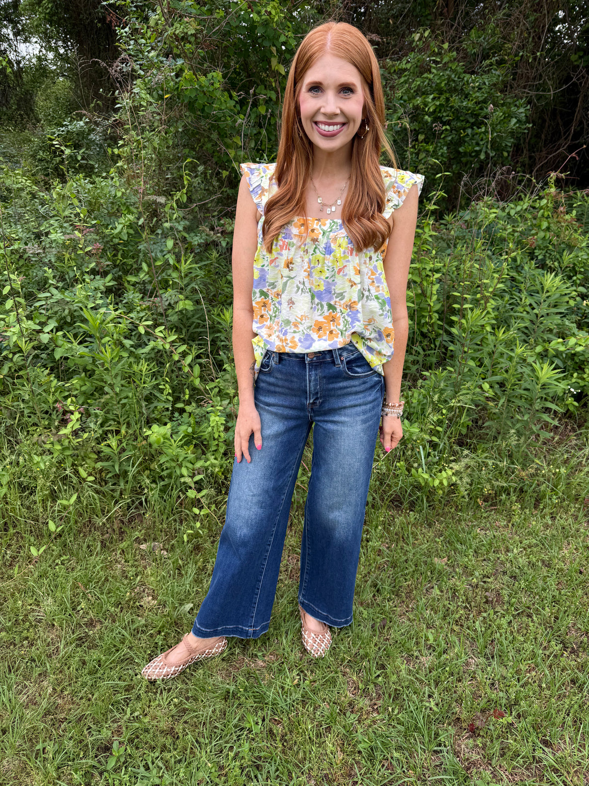Lavender Floral Printed Top