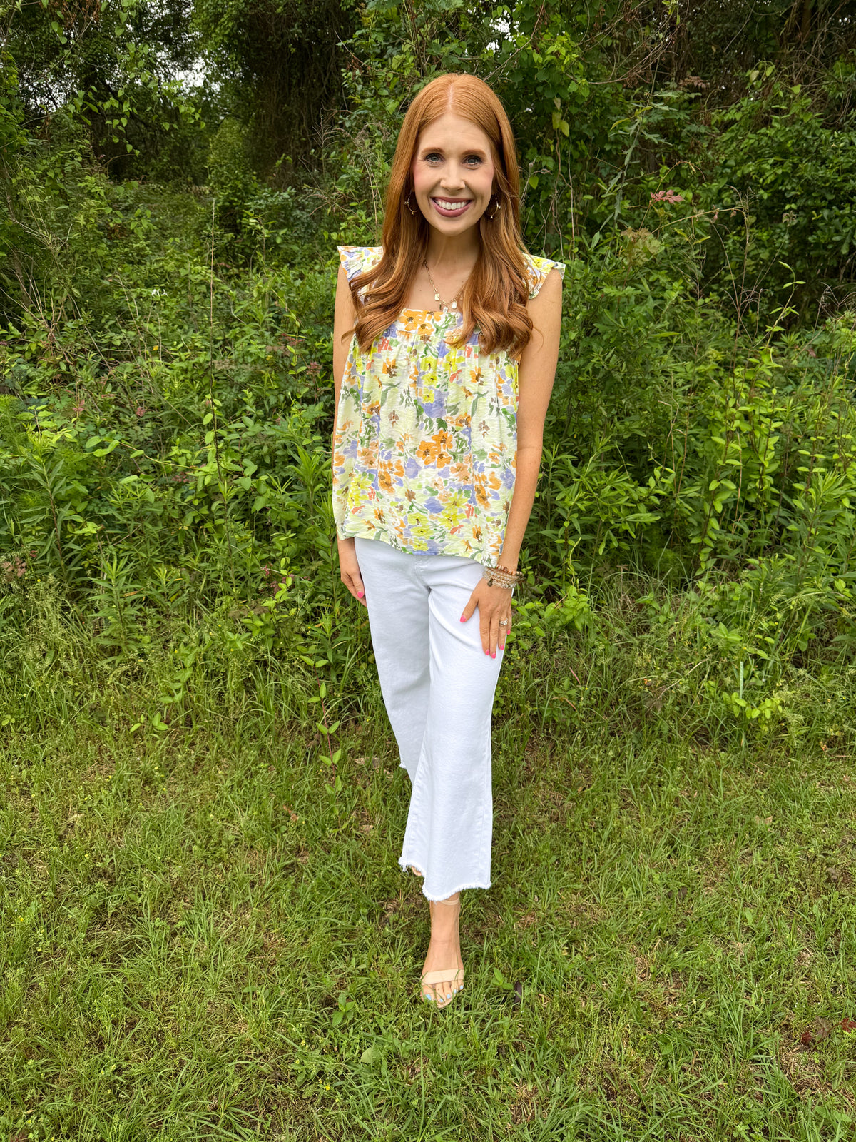 Lavender Floral Printed Top