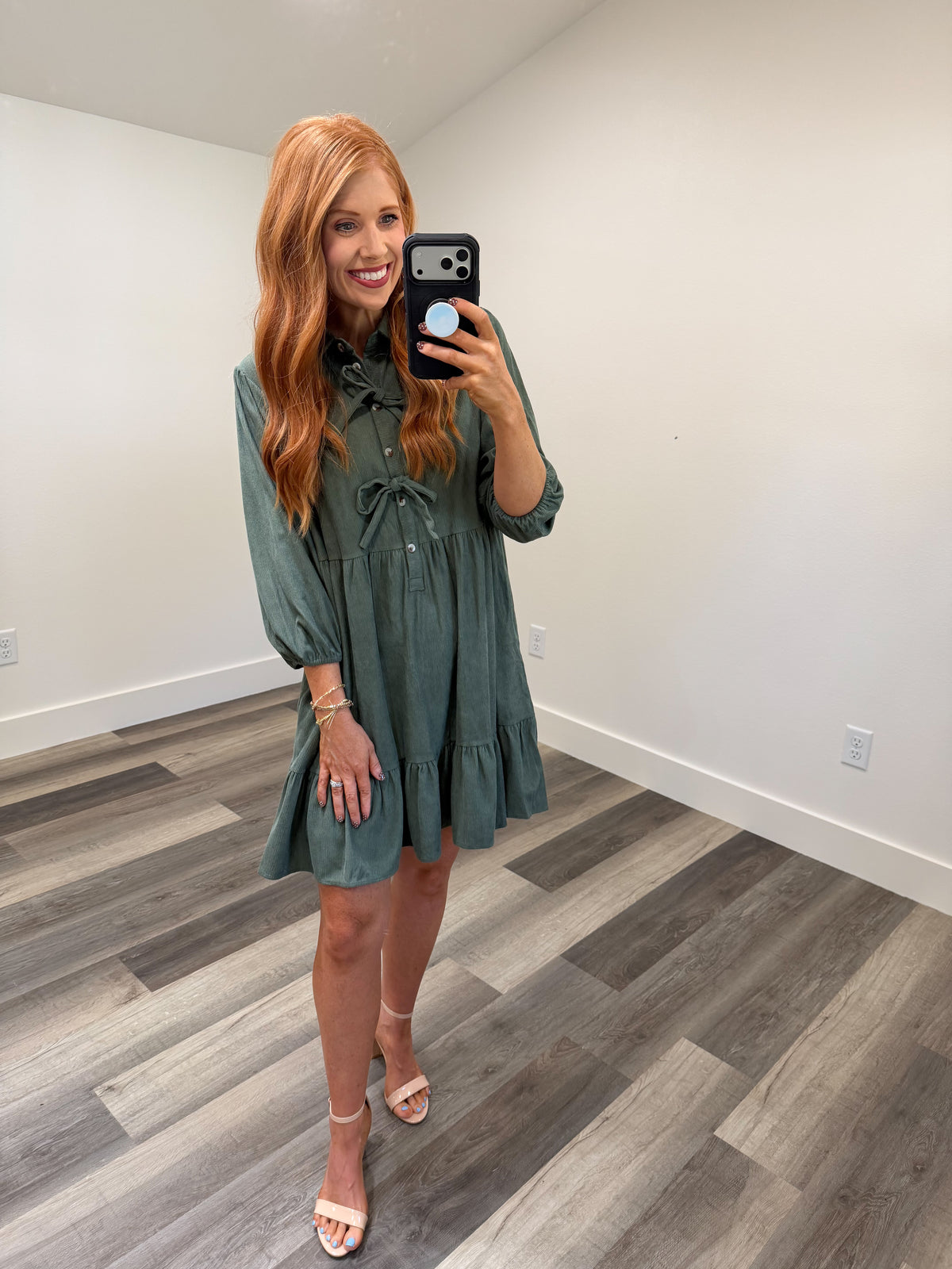 Olive Corduroy Darling Dress