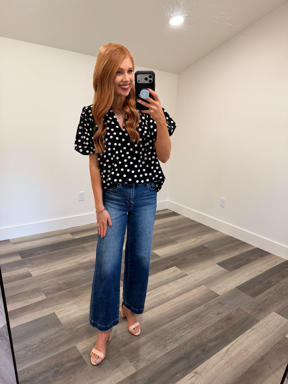 Black & White Polka Dot Blouse