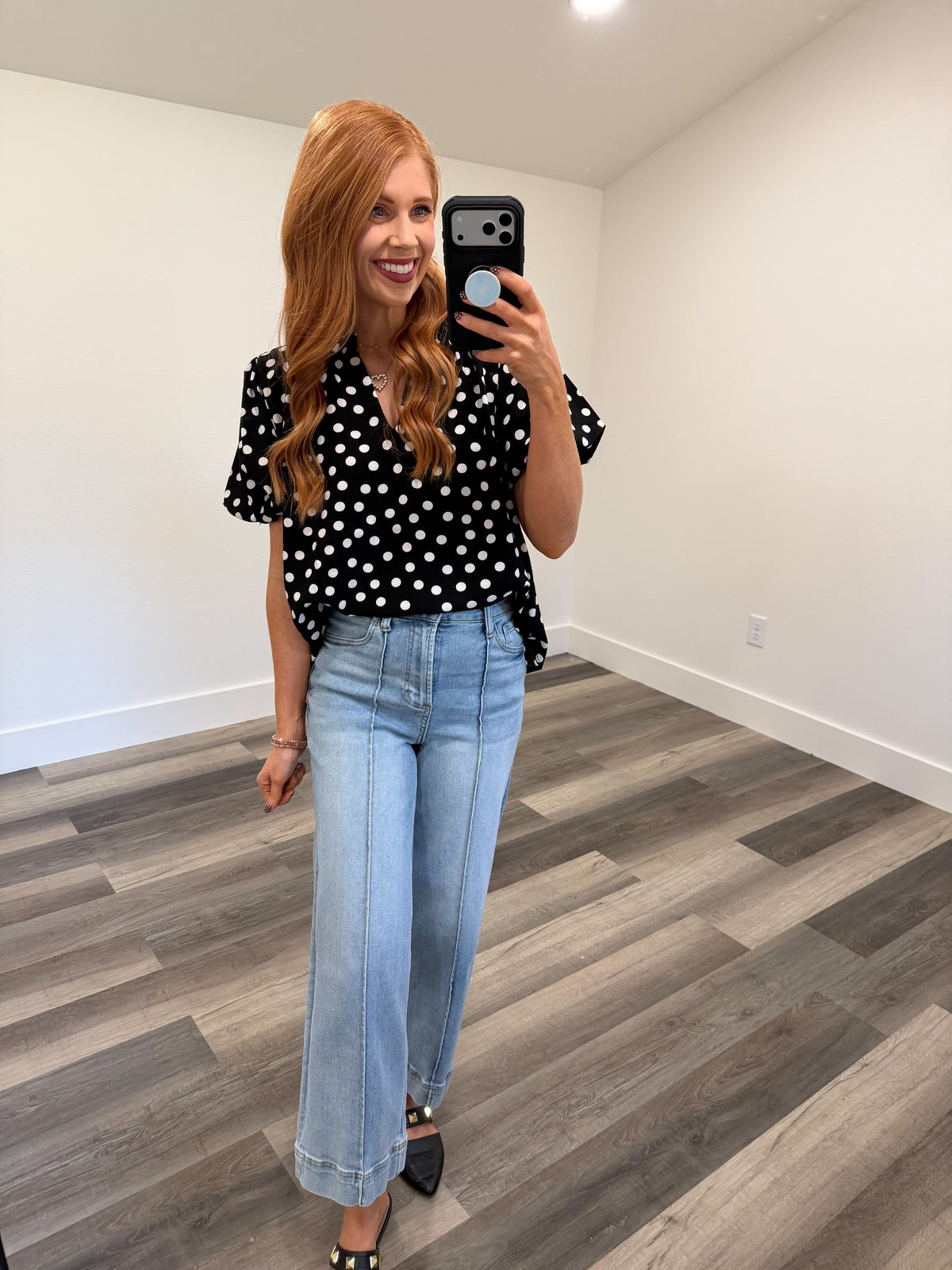 Black & White Polka Dot Blouse