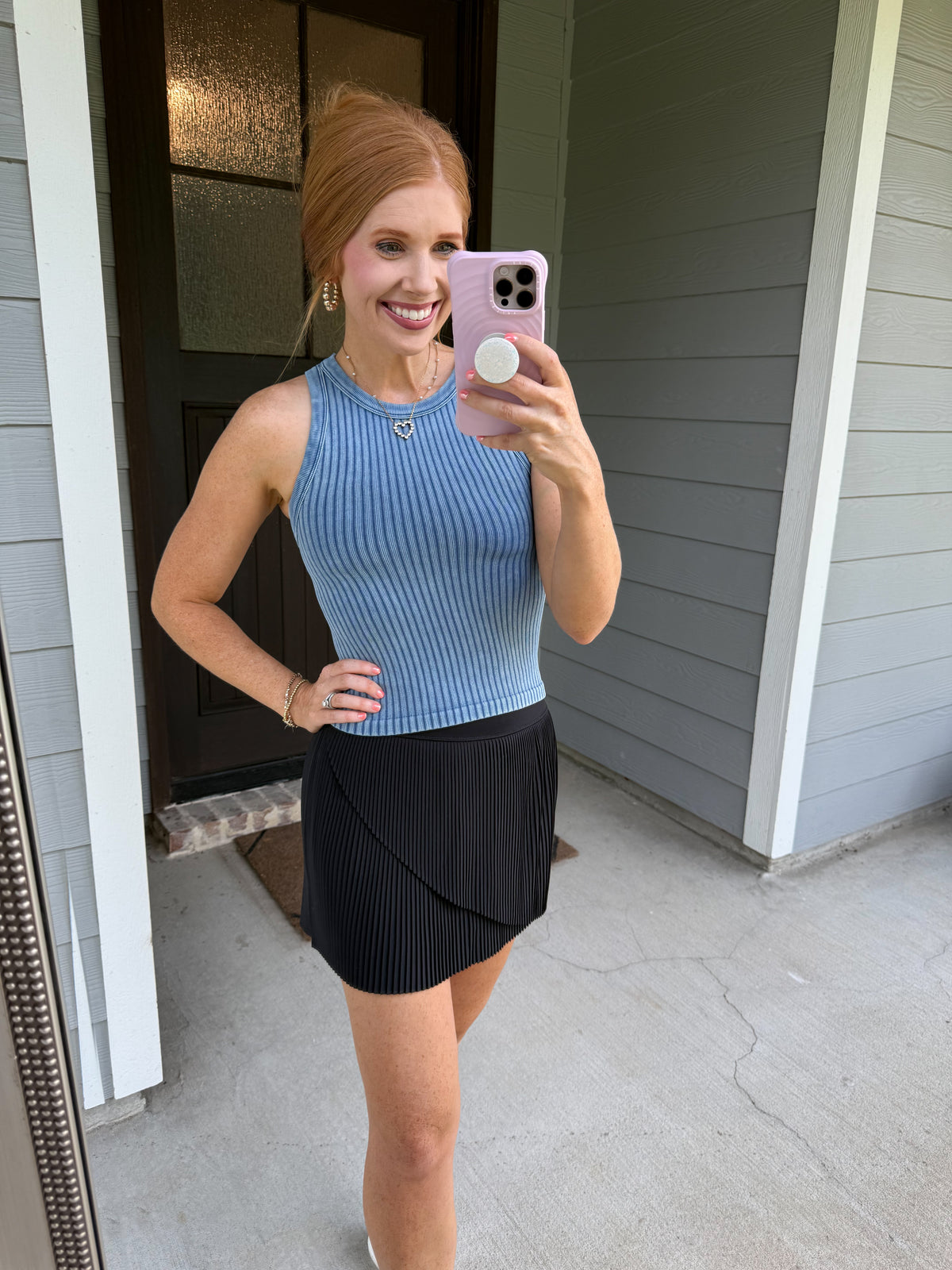 Weekend Favorite Tank-Dusty Blue