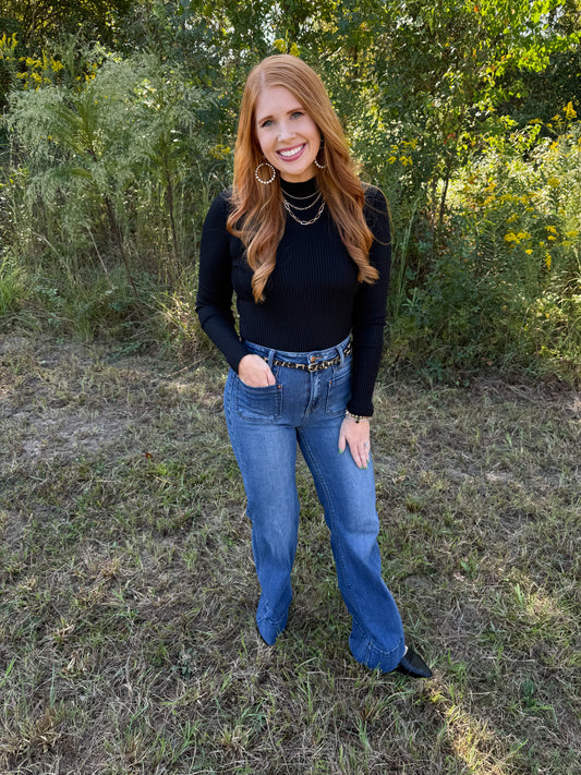 Mock Neck Sweater Top